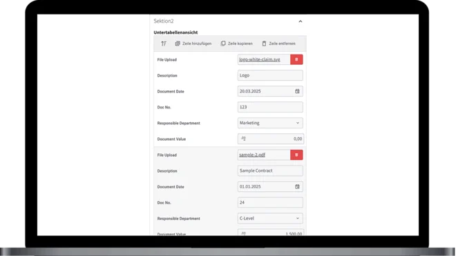 JobRouter Mobile Formularansicht in modernen Dialogen 