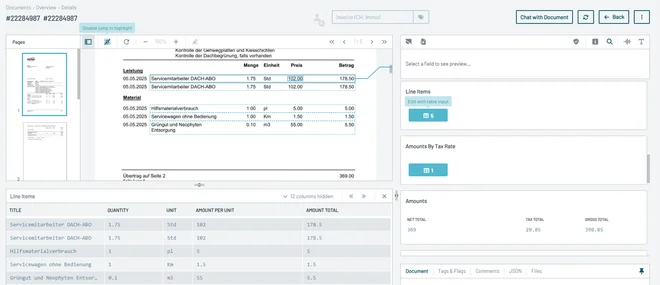 Erkennung der Positionsdaten mit Parashift in JobRouter®