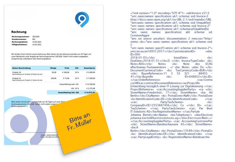 E-Rechnung im Vergleich zur Papierrechnung