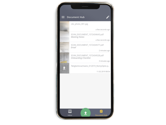 Document hub in app