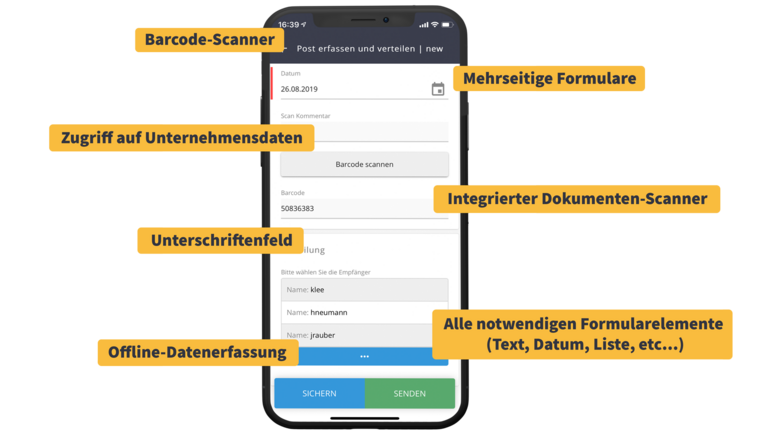 JobRouter Mobile App features