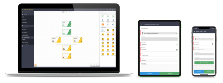 JobRouter on different devices