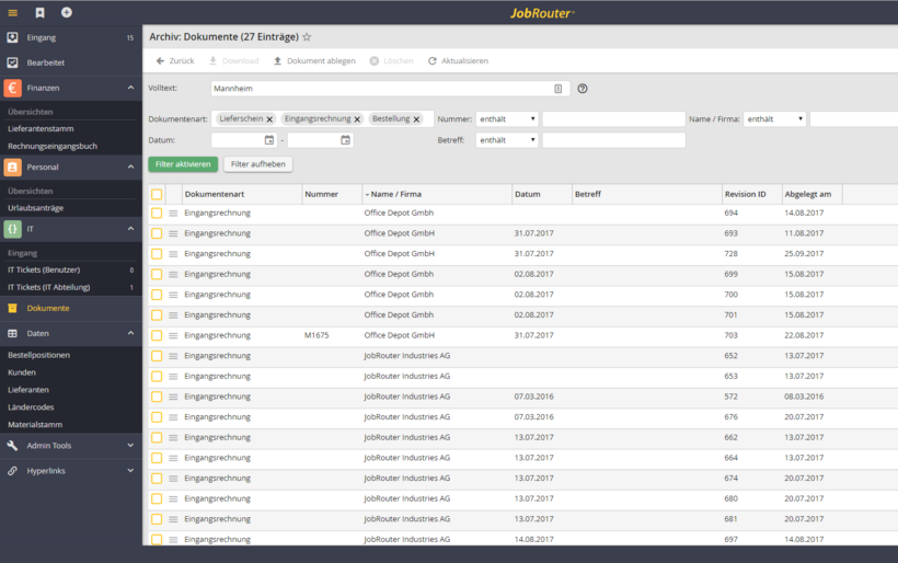 Agile Document management with JobRouter®
